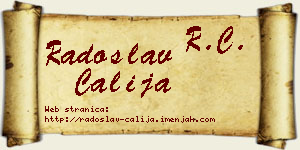 Radoslav Čalija vizit kartica